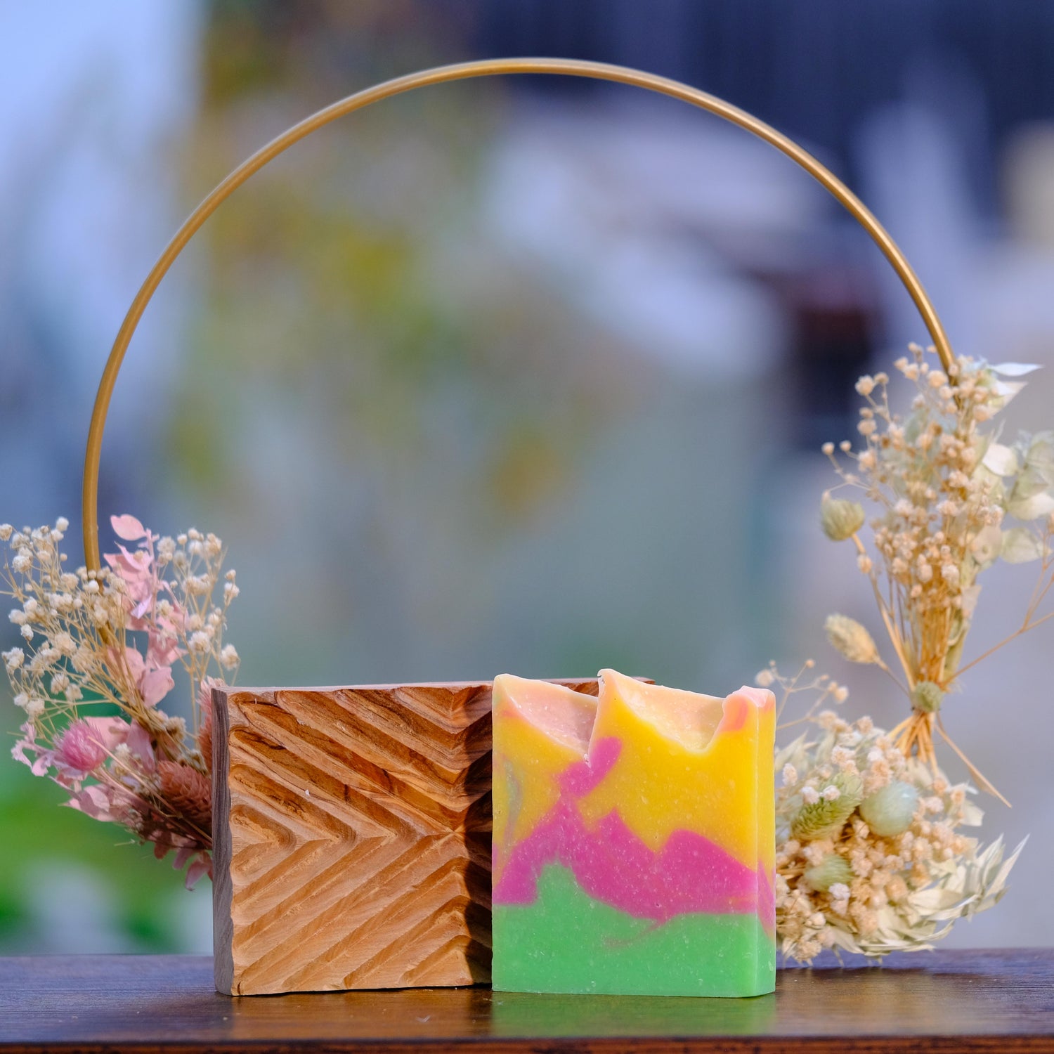 Naturseifen mit Seifenschale Olivenholz