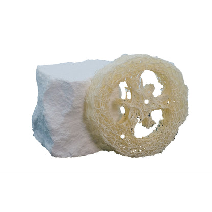 Luffa-Scheibe mit Stein