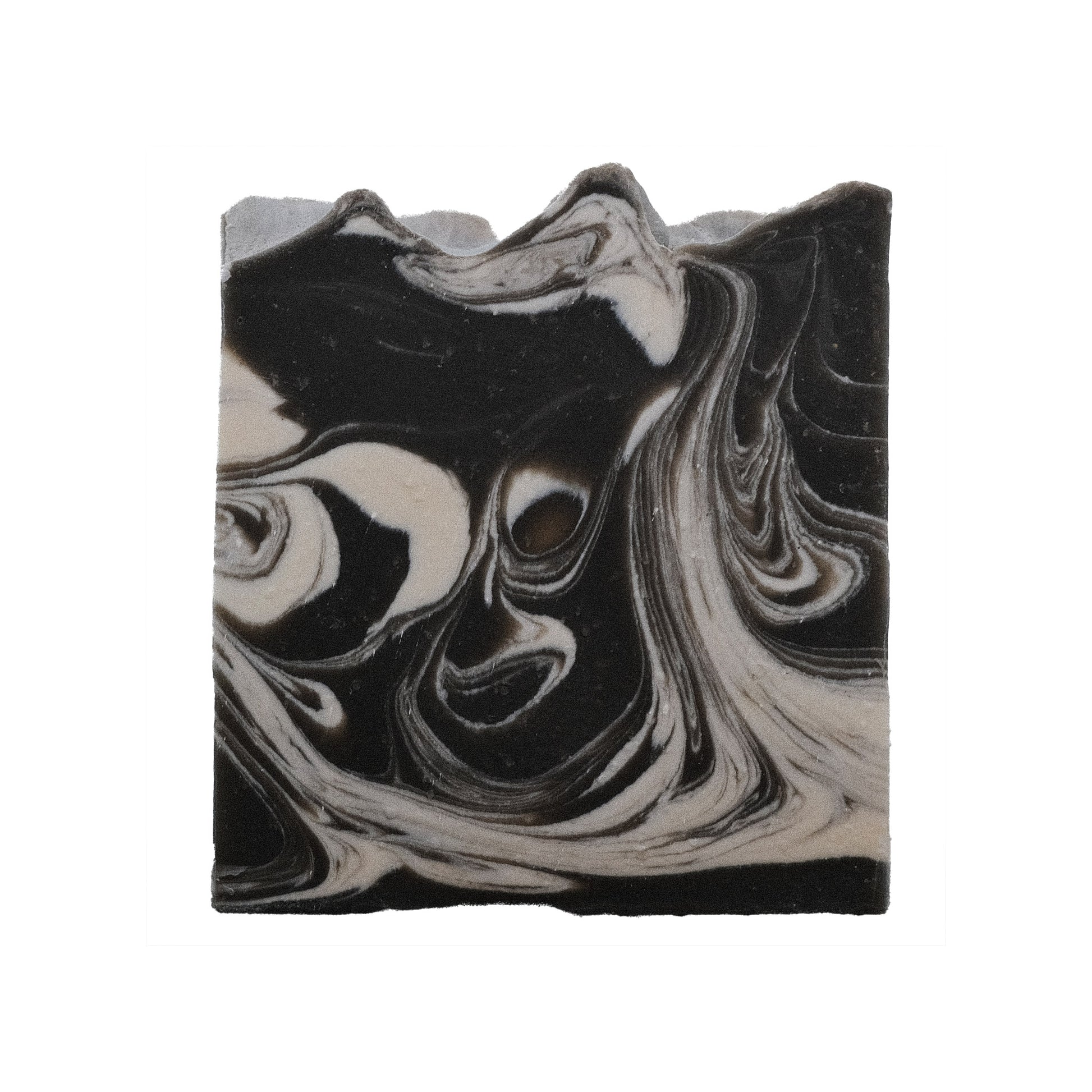 Naturseife Fresh ohne Banderole, handgemacht in unserer Seifenmanufaktur, eine ideale Körper- und Rasierseife mit schwarz-weißem Muster